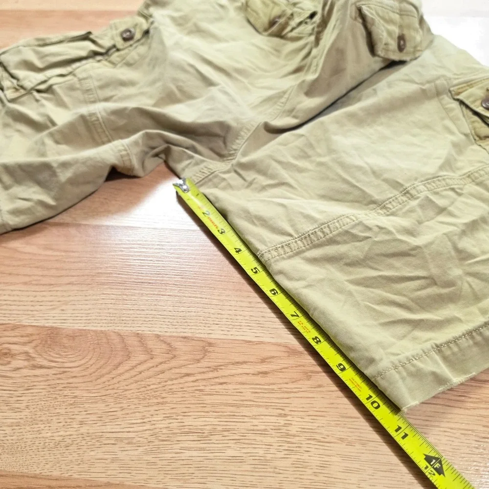 American Eagle Cargo Shorts Mens 32 Classic Next Level Flex Khaki Tan Y2k